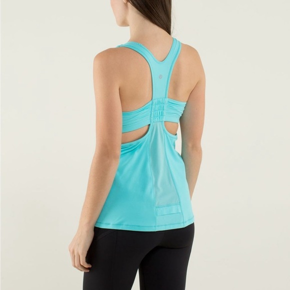 LULULEMON Tone it Tank Aqua Blue 8 - Picture 1 of 10